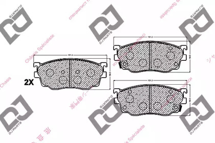 Комплект тормозных колодок DJ PARTS BP1415